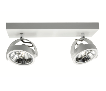 Artdelight Wajer - opbouwspot 2L - 40 x 12 x 14 - 2 x 3,5W dimbare LED incl. - wit