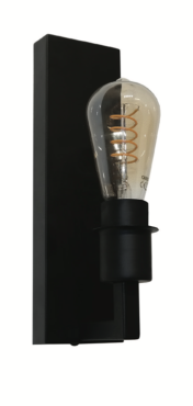 Artdelight Movano - wandverlichting -  13 x 8,7 x 17,8 cm - zwart