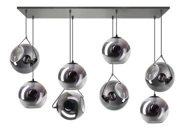 ETH Orb - hanglamp - 130 x 30 x  200 cm - zwart