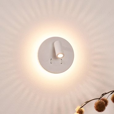 Lucide Bentjer - wandlamp -Ø 14 x 10,5 cm - 6W + 3W LED incl. - wit