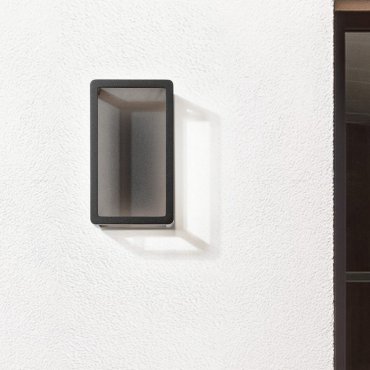 Nova Luce Akmi - buiten wandverlichting - 15 x 26 x 12,5 cm - 9W LED incl. - IP65 - donker antraciet
