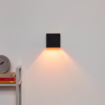 Lucide Xio -  wandverlichting met verstelbare stralingshoek - 9,7 x 9,7 x 9,7 cm - 4W dimbare LED incl. - zwart