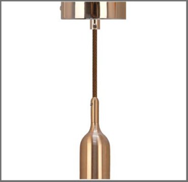Daylight Italia Lusso Bell - hanglamp - Ø 10 x 158 cm - geborsteld koper