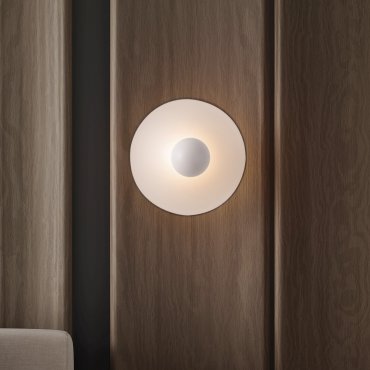 Nova Luce Edem - wandlamp - Ø 25 x 11 cm - 9W LED incl. - zandwit