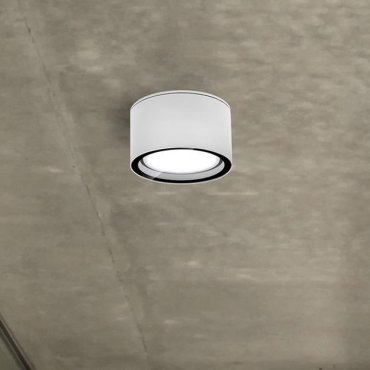 Nova Luce Focus - buiten plafondlamp - Ø 10 x 6,5 cm - IP54 - wit