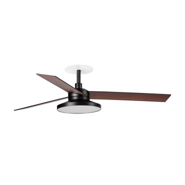 Faro Rudder Tak 3 L -  plafondventilator met licht en inbouwrozet - Ø 132 - mat zwart - 4000K