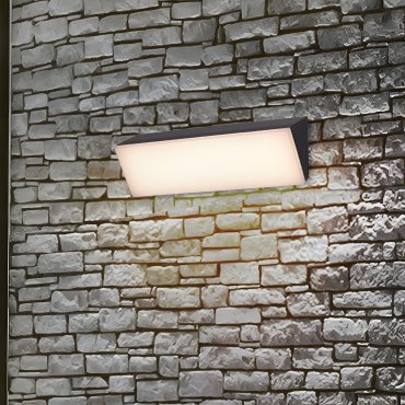 Nova Luce Keen - buiten wandverlichting - 60 x 18 x 15 cm - 41W LED incl. - IP65 - donker antraciet