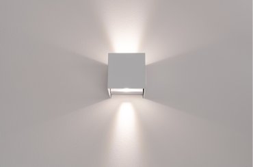 Century Italia Appalque - buiten wandverlichting met 2 regelbare lichtbundels - 12 x 12 x 12 cm - 20W LED incl. - instelbare lichtkleur - IP65 - grijs