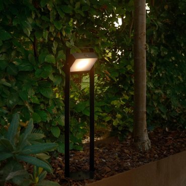 Nordlux Saulio Solar - tuinpaal - Ø 17 x 60 cm - 4,45W LED incl. - IP44 - zwart