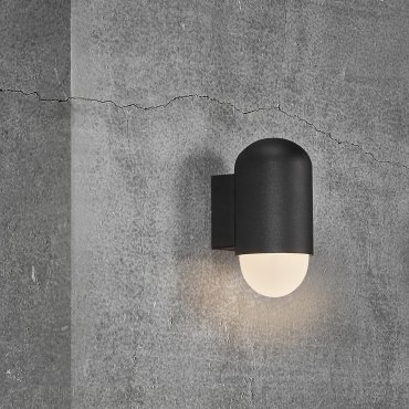 Nordlux Heka - buiten wandverlichting - Ø 10,6 x 21,6 x 13,8 cm - IP54 - zwart