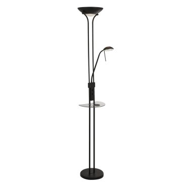 Searchlight Wireless USB - staanlamp -  oplaadbaar via USB-kabel - 29 x 177 cm - 22,4W dimbare LED incl. - mat zwart