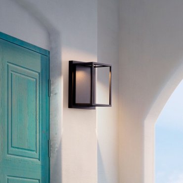 Nova Luce Prive - buiten wandverlichting - 17 x 25 x 17 cm - 17W LED incl. - IP65 - zandzwart