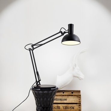 Design for the People Arki - tafellamp/wandlamp/klemlamp - 25 x 20 x 52 cm - zwart