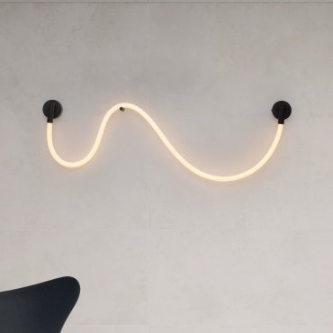 Nova Luce Ilane - wandlamp - 170 x 27 x 7,5 cm - 14W LED incl. - zandzwart en wit