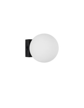 Nova Luce Joline - wandlamp - Ø 14,5 x 12,5 cm - 6W LED incl. - zandzwart en wit