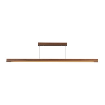 VK Lighting Woody - hanglamp - 180 x 4,5 x 200 cm - 27W Dali dimbare led incl. - donker hout