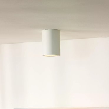 Lucide Bentoo Round - opbouwspot - Ø 8 x 11 cm - 5W dimbare LED incl. - wit