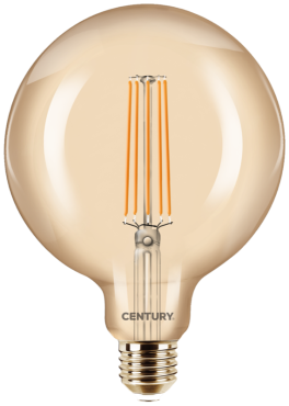 Century Italia LED filament lamp - Ø 12,5 x 17 cm - E27 - 11W dimbaar - 2200K - amber