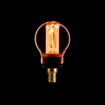 ETH LED Filament Ball - Ø 4,5 x 10 cm - E14 - 2,3W dimbaar - 2000K - goud