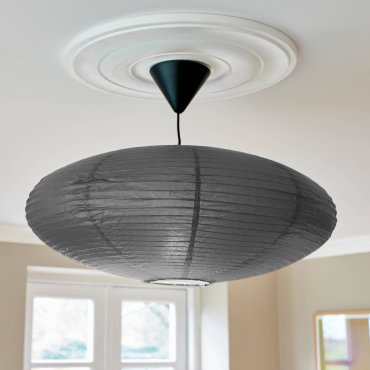 Nordlux Villo - papieren lampenkap zonder pendel - Ø 60 x 24 cm - grijs