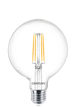 Century Italia LED filament lamp - Ø 9,5 x 14 cm - E27 - 8W niet dimbaar - 2700K - transparant