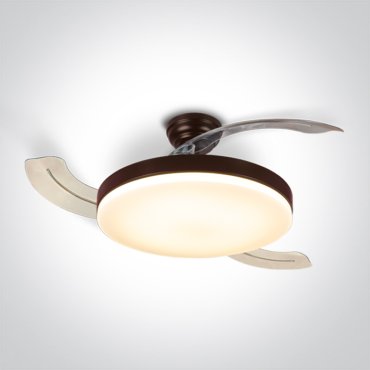 ONE Light Transparent Blades - plafondventilator met licht en afstandsbediening - Ø 105 x 33 cm - 32W LED incl. - bruin