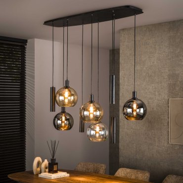 Vico Sfera Tricolore - hanglamp - 130 x 37 x 150 cm - artic zwart