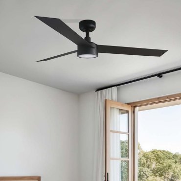 Faro Cruiser L - plafondventilator met licht - Ø 132 cm - mat zwart