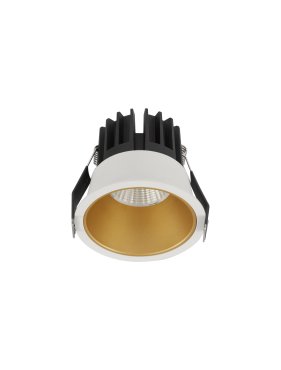 Nova Luce Luela - inbouwspot - Ø 85 mm - inbouwmaat 75 mm - 13W LED incl. - wit en goud - 2700K
