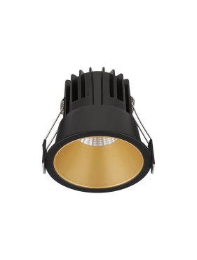 Nova Luce Luela - inbouwspot - Ø 85 mm - inbouwmaat 75 mm - 13W LED incl. - zwart en goud - 2700K