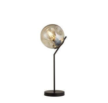 Searchlight Punch - tafellamp - 25 x 57 cm - zwart en champagne