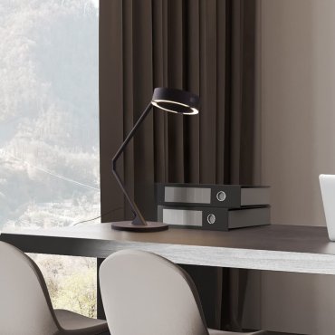 Nova Luce Afi - tafellamp - Ø 25 x 57 cm - 23W dimbare LED incl. - zwart