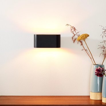 Lucide Xera III - wandverlichting - 16 x 8 x 8 cm - zwart