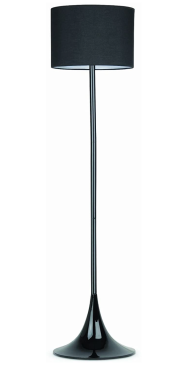 Faro Black - staanlamp - 149 cm - mat zwart