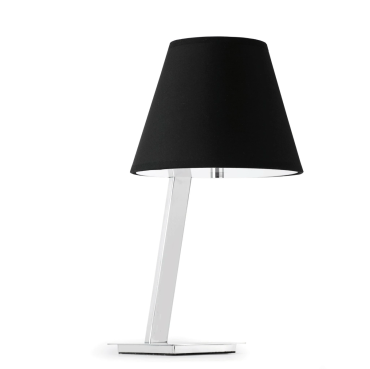 Faro Moma - tafellamp - 30 x 23 x 44 cm - chroom en zwart