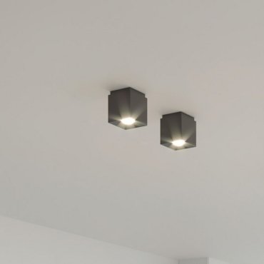 Nordlux Ethan - opbouwspot - 10,5 x 10,5 x 12 cm - zwart