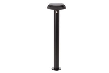 Integral LED True - tuinpaal op zonne-energie met bewegingssensor - Ø 20 x 70 cm -  6W LED incl. - instelbare lichtkleur - IP65 - zwart