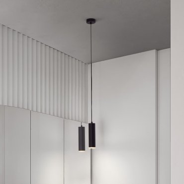 Nova Luce Mao - hanglamp - Ø 5,5 x 200 cm - IP44 - zandzwart