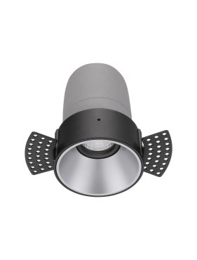 Nova Luce Homer - inbouwspot - Ø 74 mm - inbouwmaat 75 mm - 10W LED incl. - 24° lichtbundel - zwart met aluminium