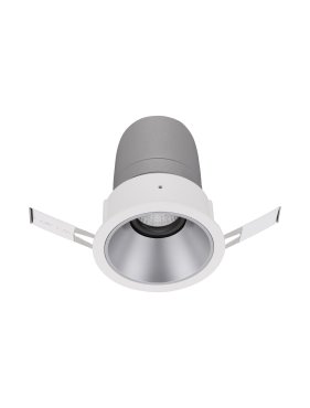 Nova Luce Homer - inbouwspot - Ø 85 mm - inbouwmaat 75 mm - 10W LED incl. - 24° lichtbundel - wit met aluminium