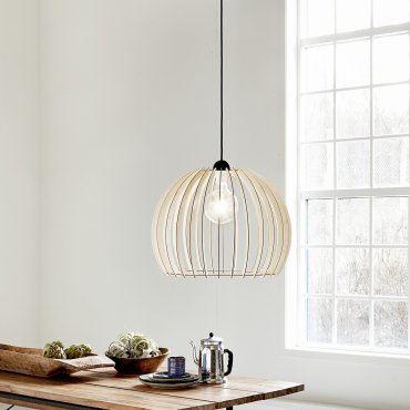 Nordlux Chino - hanglamp - Ø 40 x 284 cm - lichtbruin en zwart