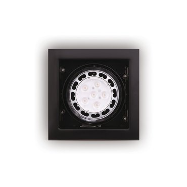 Maxlight Matrix - inbouwspot 1L - 185 x 185 mm, 150 x 150 mm inbouwmaat - zwart