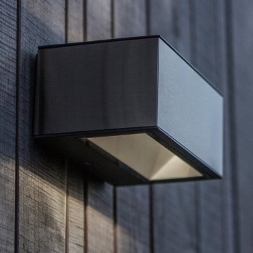 Lutec Gemini - buiten wandlamp - 14 x 9 x 6 cm - 10,5W LED incl. - IP54 - roestvrij staal