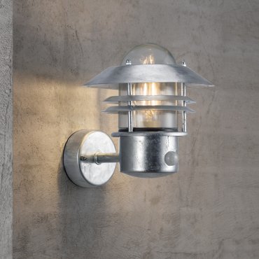Nordlux Blokhus Sensor - buiten wandverlichting met bewegingsmelder - 22 x 23 cm - IP54 - gegalvaniseerd staal