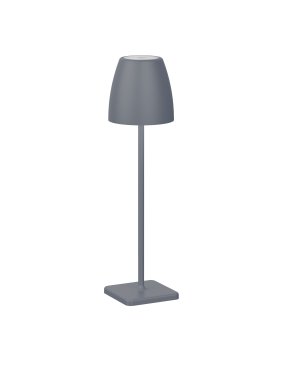 Nova Luce Colt - tafellamp met usb-poort - Ø 11 x 38 cm - 2W dimbare LED incl. - IP54 - basaltgrijs