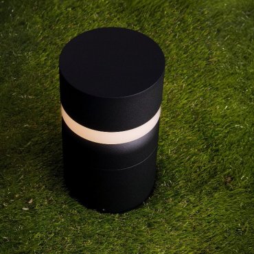 Nova Luce Airy - tuinpaal - Ø 14,5 x 25 cm - 8W LED incl. - IP65 - zandzwart