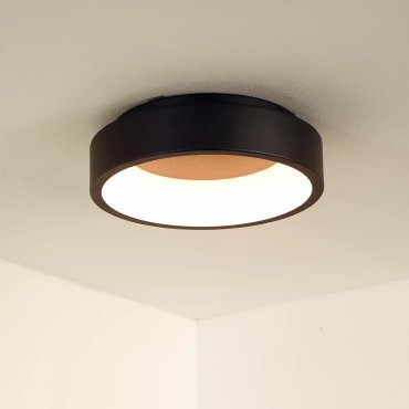 Lucide Talowe - plafondverlichting - Ø 30 x 8 cm - 20W dimbare LED incl. - zwart