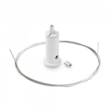 KLUS RG-1 - bevestigingsset inclusief kabel 100cm - wit