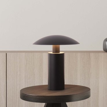 Nova Luce Karpos - tafellamp - Ø 20 x 22,5 cm - 5W LED incl. - mat zwart