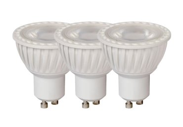 Lucide LED-spots (set van 3) - Ø 5 x 5,3 cm - GU10 - 5W dimbaar - 3000K - wit